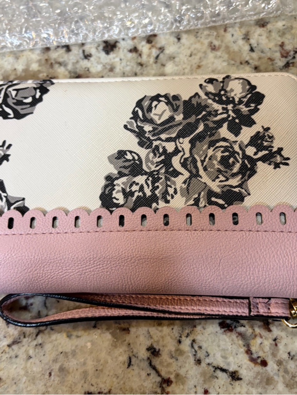 Betsy Johnson Pink Floral "Stop and Smell the Roses" Women’s Wallet - Picture 3 of 12
